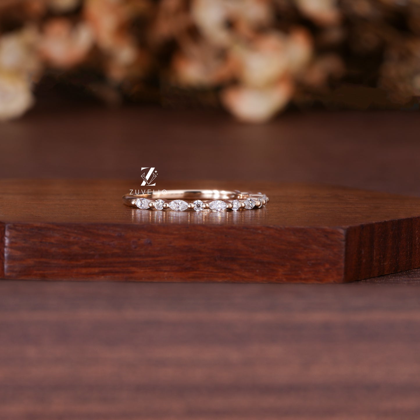 Half Eternity Bubble Band