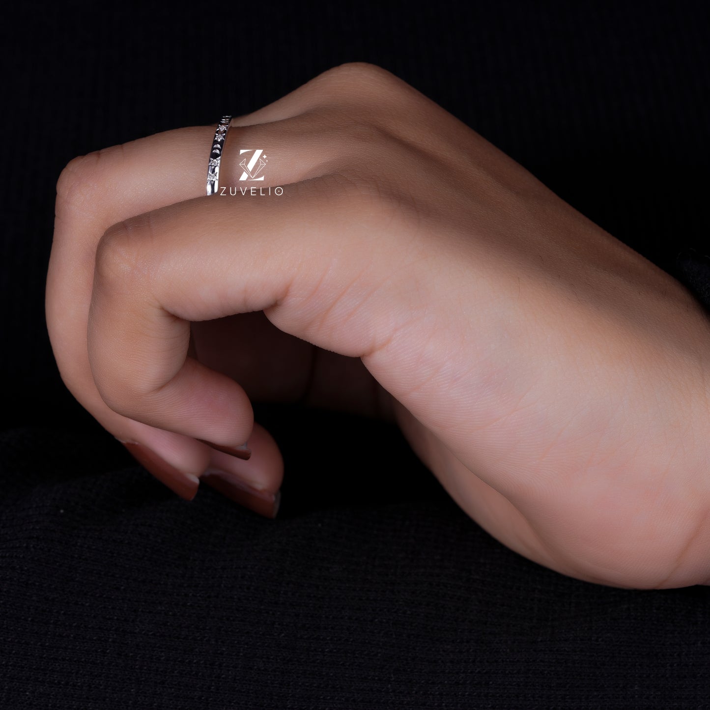 Celestial Moissanite Wedding Band
