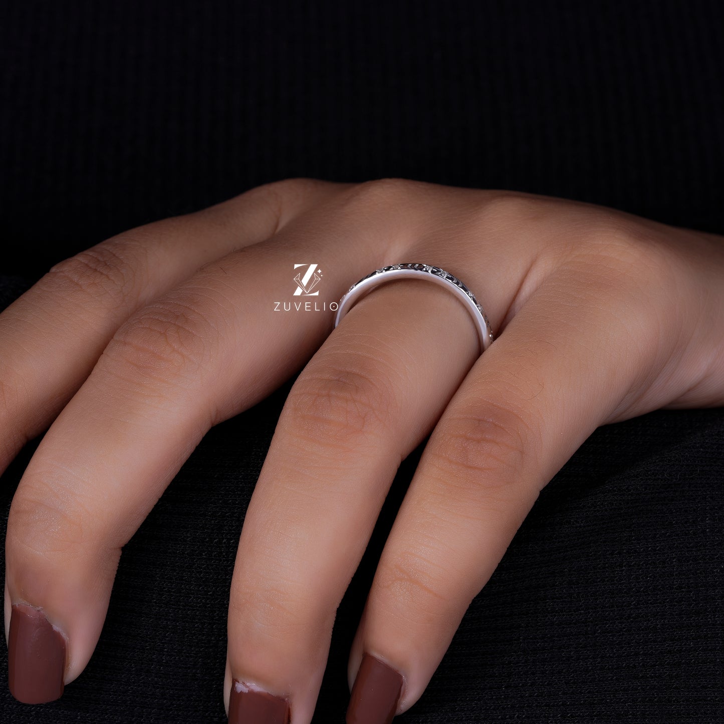 Celestial Moissanite Wedding Band