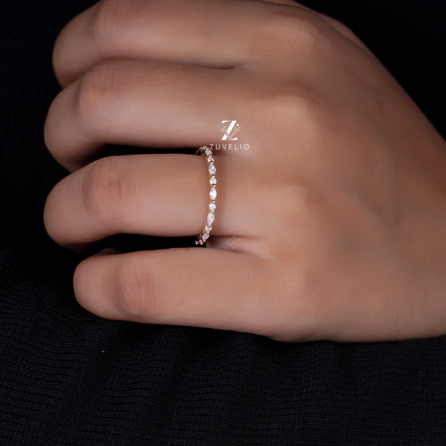 Half Eternity Bubble Band