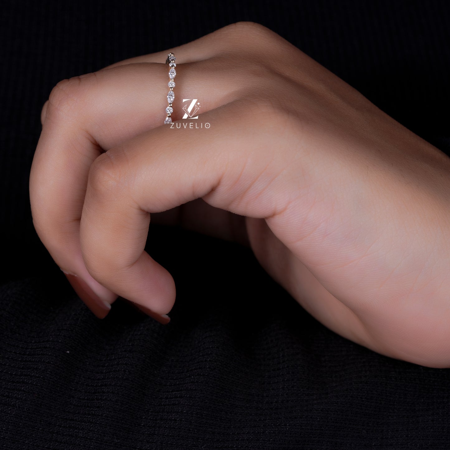 Half Eternity Bubble Band