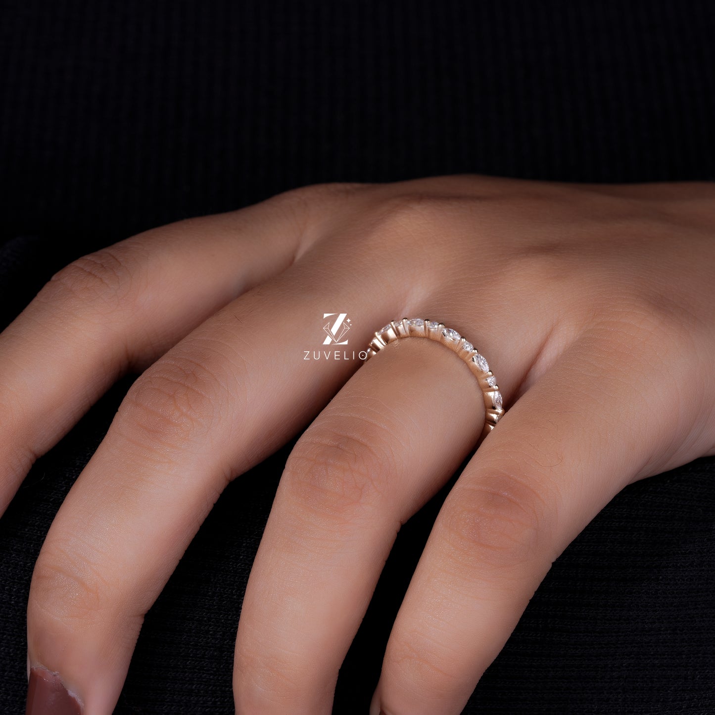 Half Eternity Bubble Band