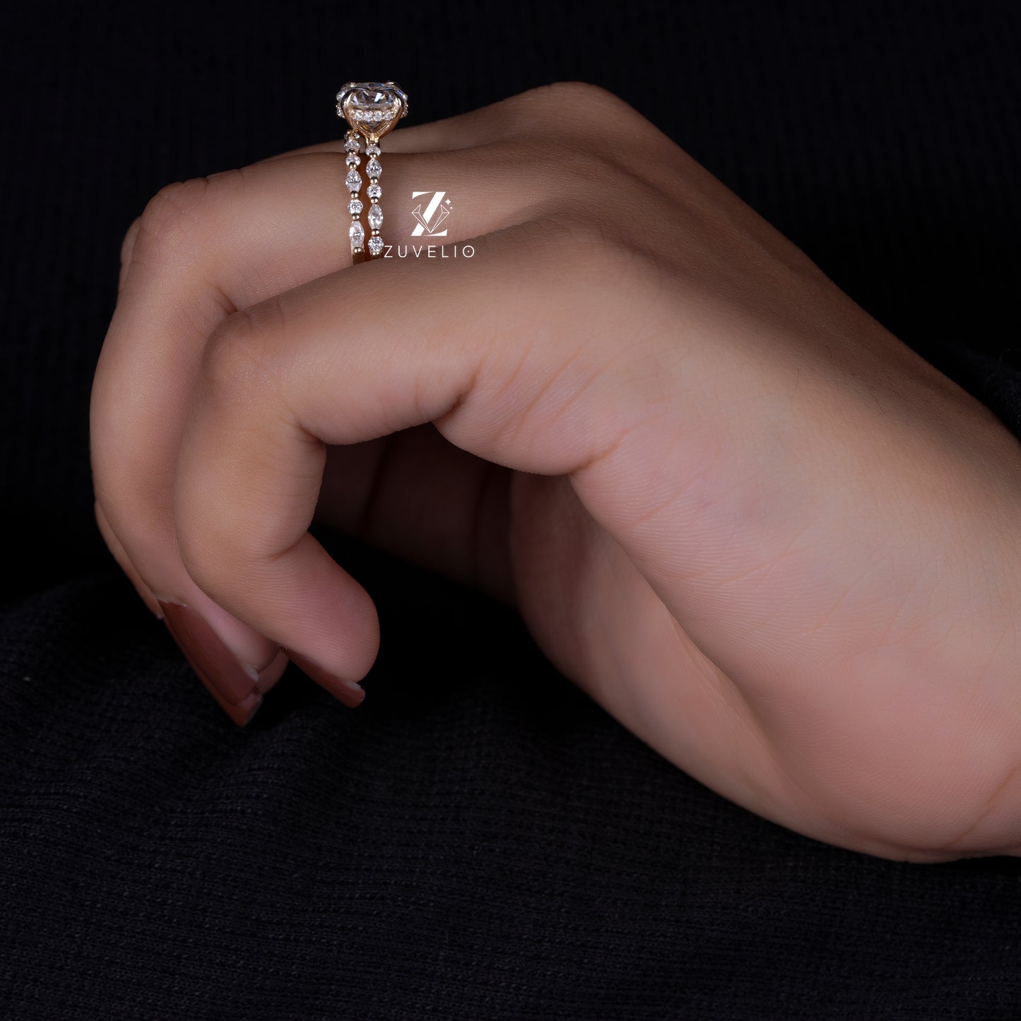 Round Moissanite Bridal Set