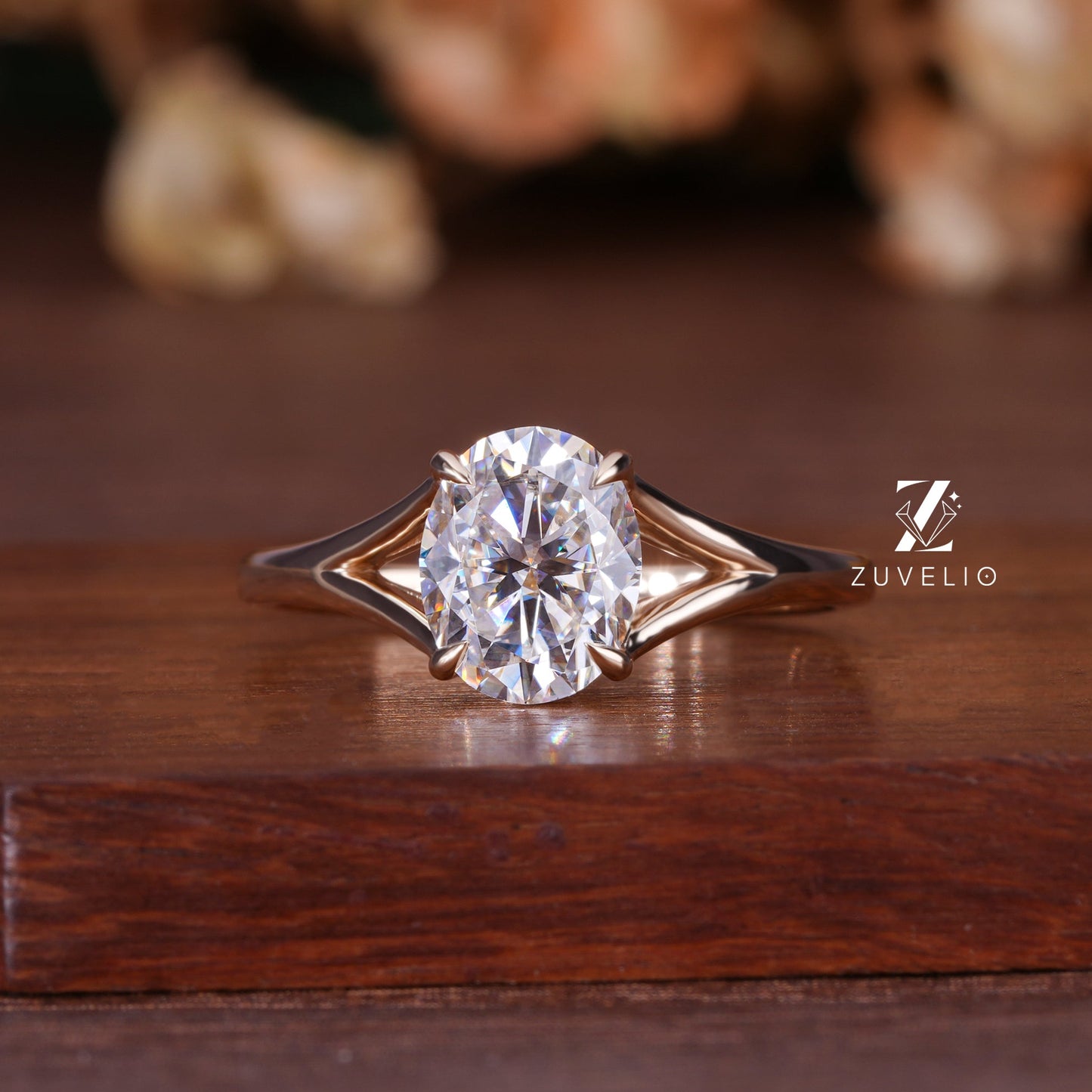 Oval Split Shank Ring