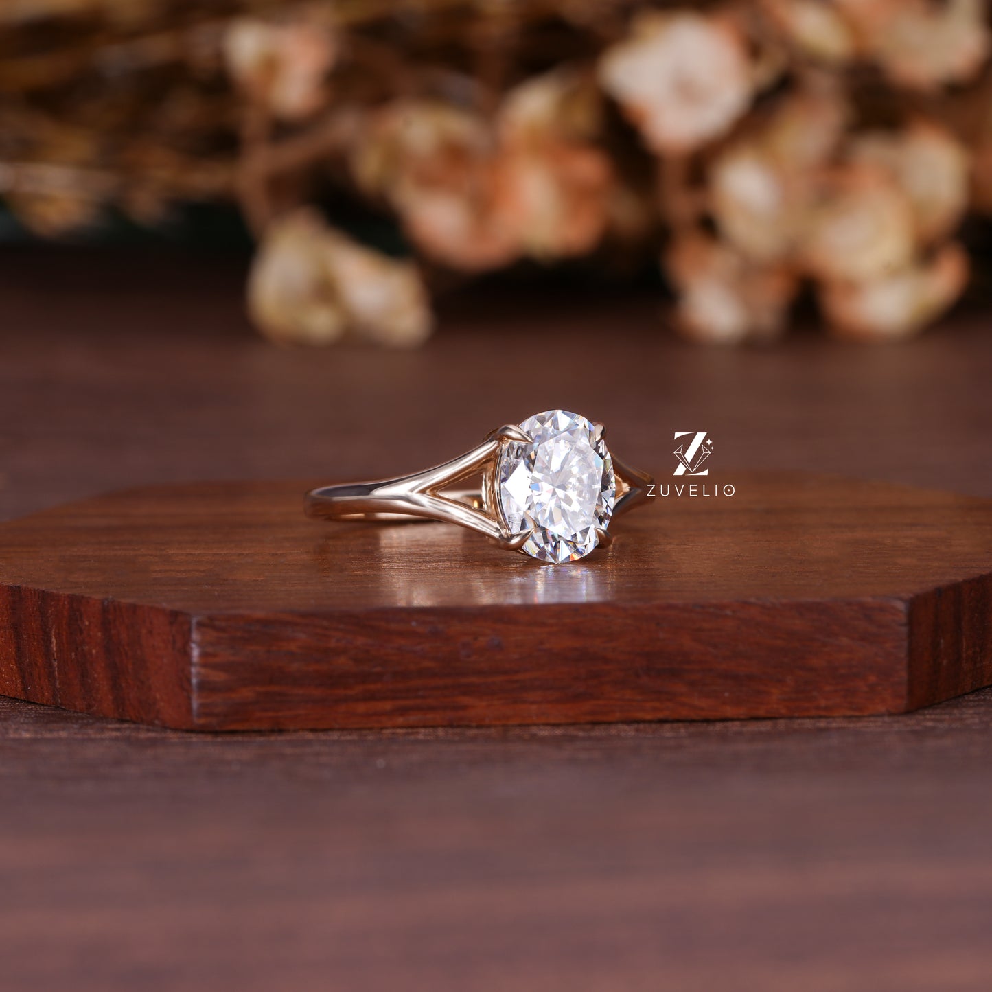 Oval Split Shank Ring