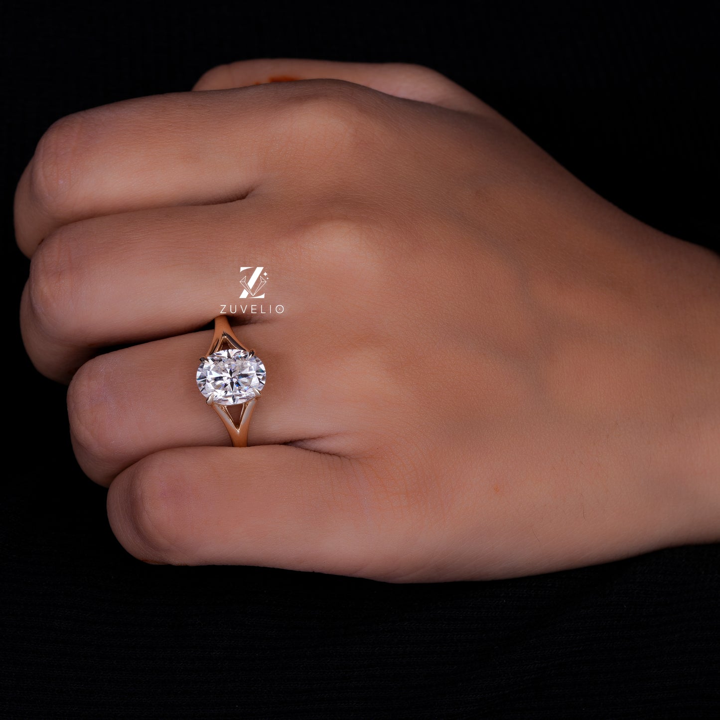 Oval Split Shank Ring