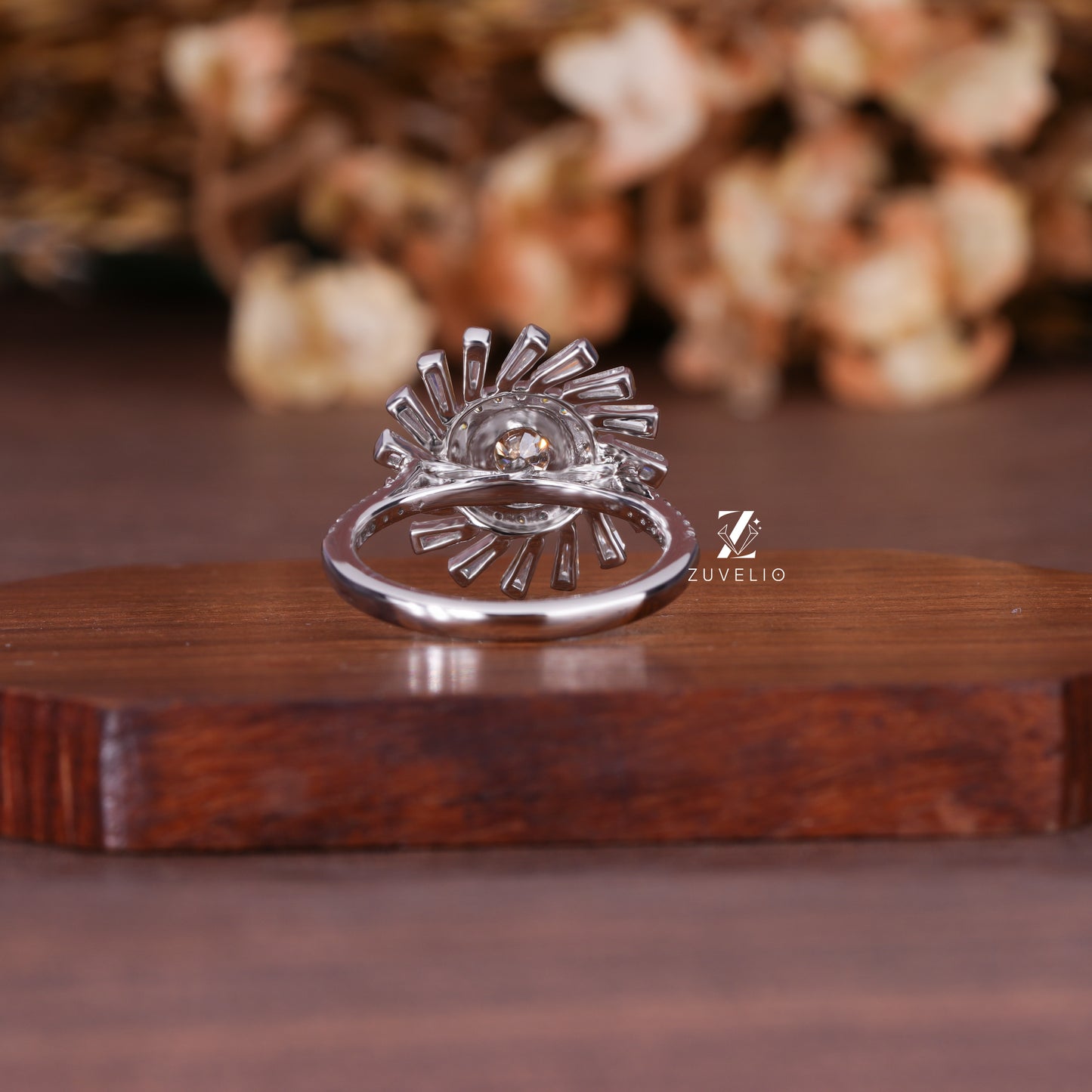 Round Champagne Bezel Ring