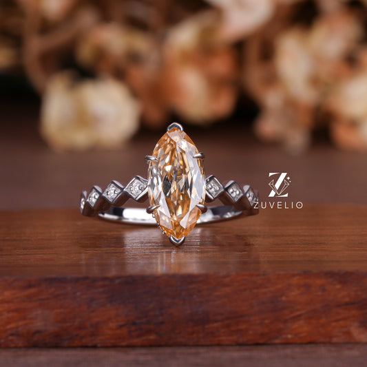 Marquise Bubble Band Ring