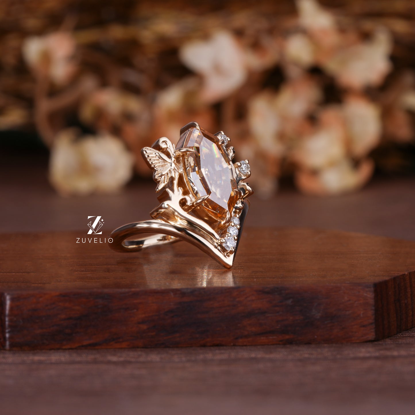 Nature Inspired Marquise Ring