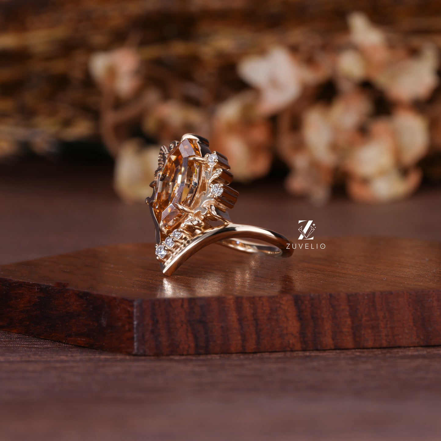 Nature Inspired Marquise Ring