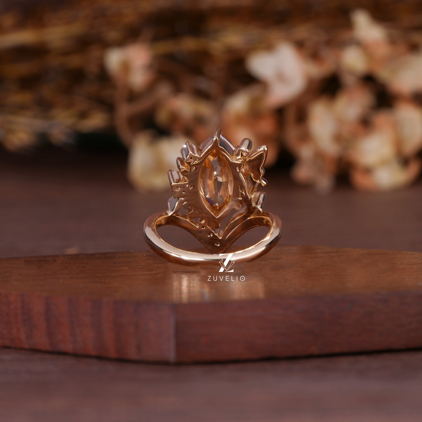 Nature Inspired Marquise Ring