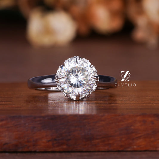 Round Claw Prong Ring