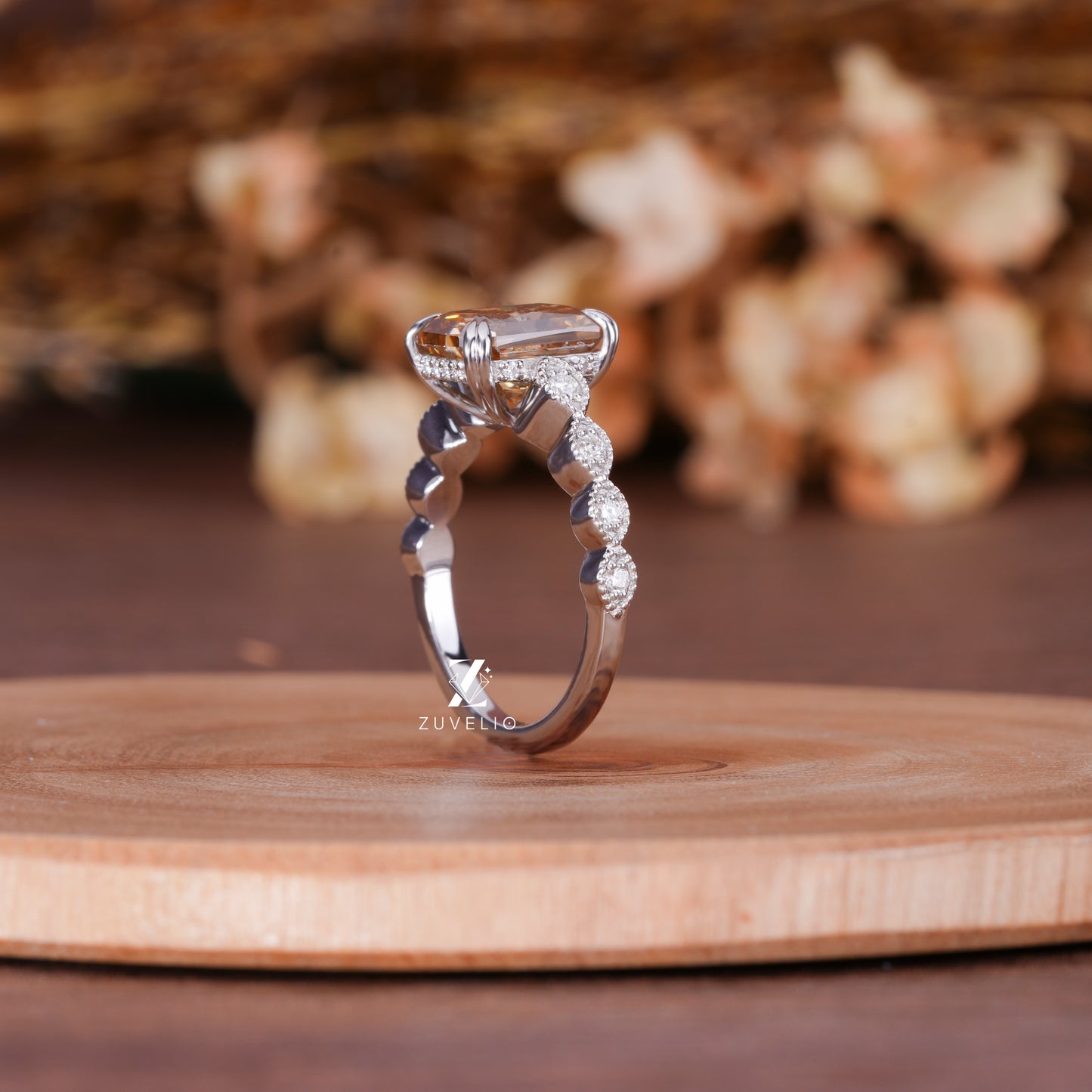 Radiant Champagne Bubble Ring