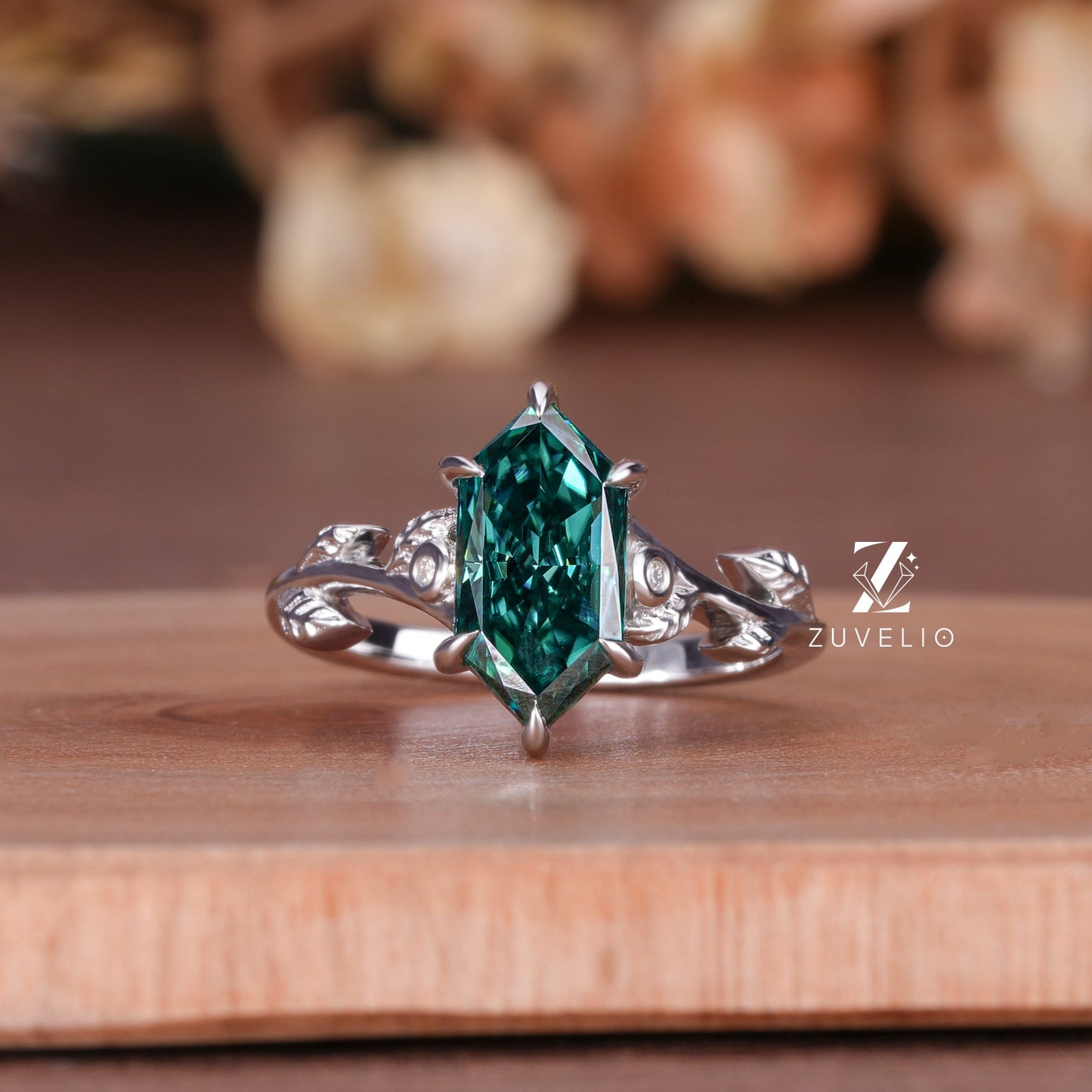 Nature Inspired Hexagon Ring