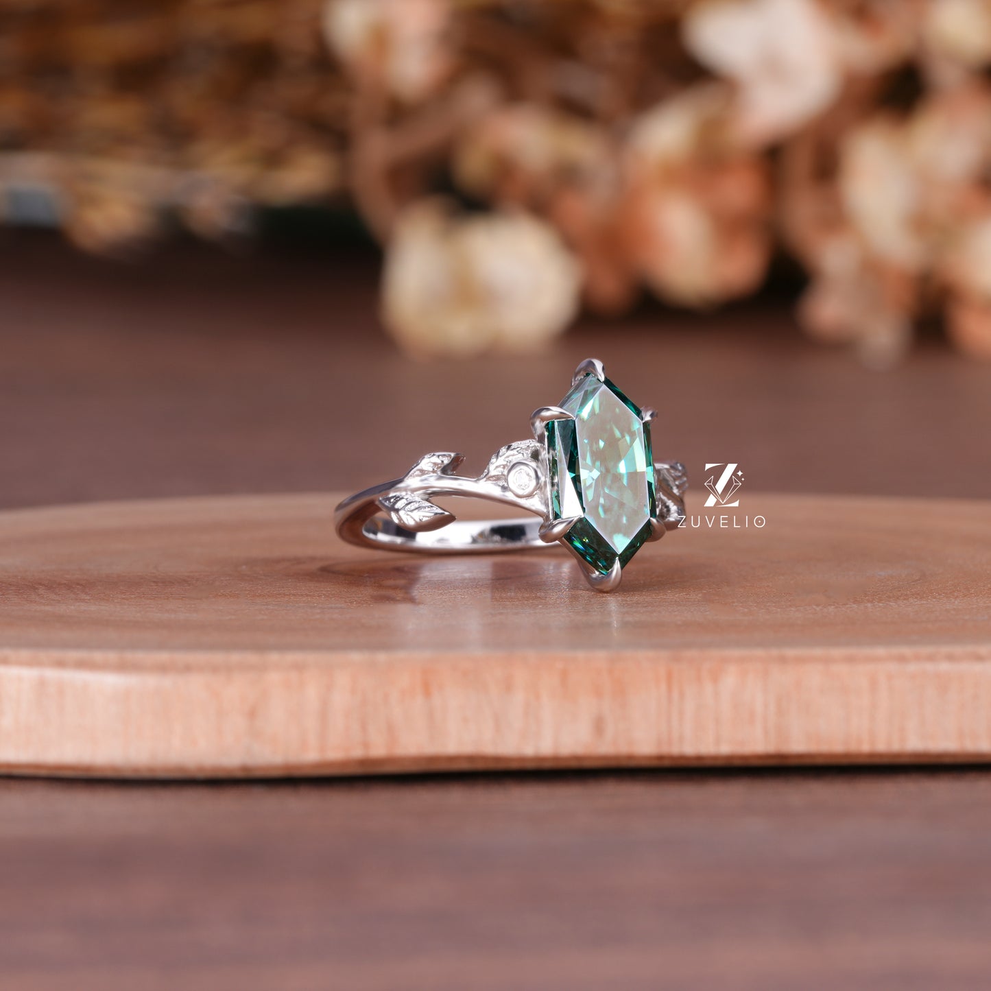Nature Inspired Hexagon Ring