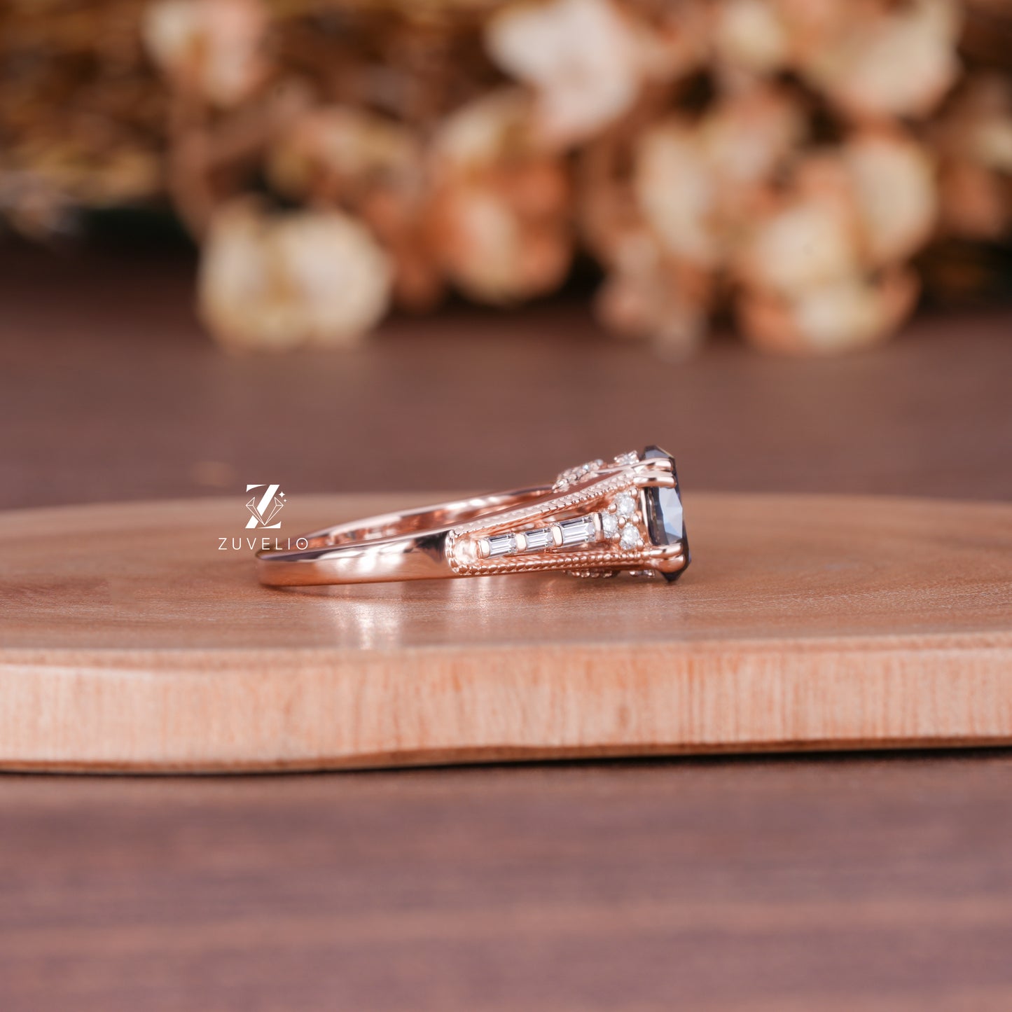 Oval Moissanite Vintage Ring