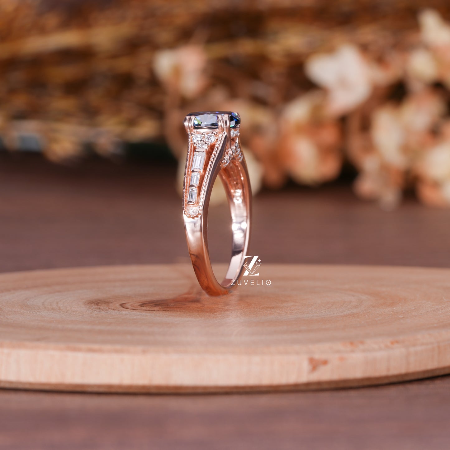 Oval Moissanite Vintage Ring