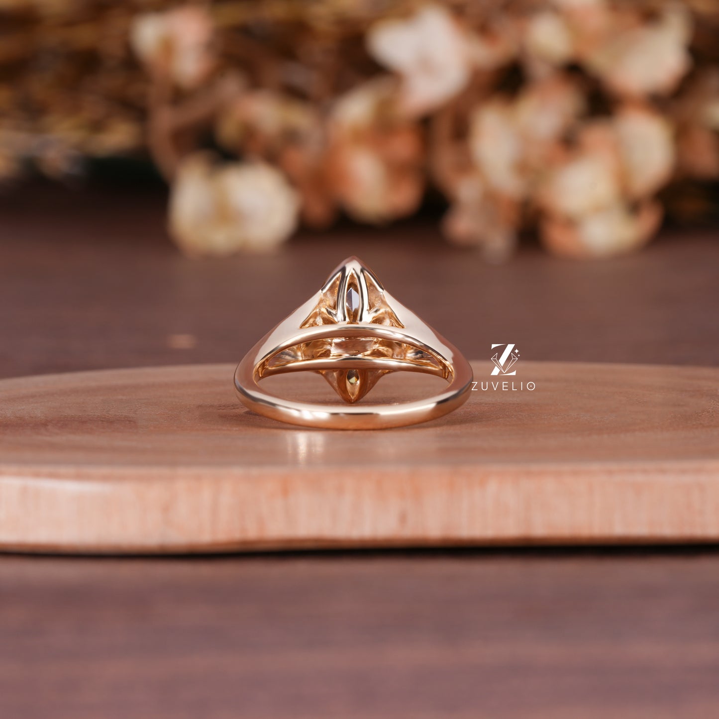 Champagne Marquise Bezel Ring