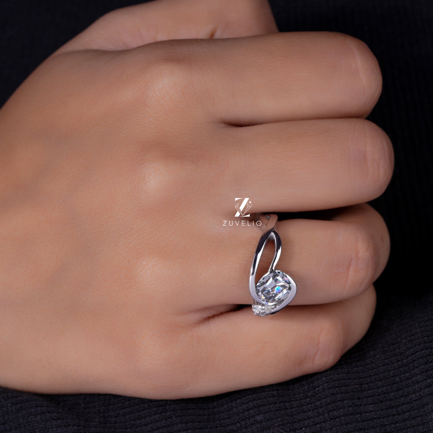 OMC  Cushion Moissanite Ring