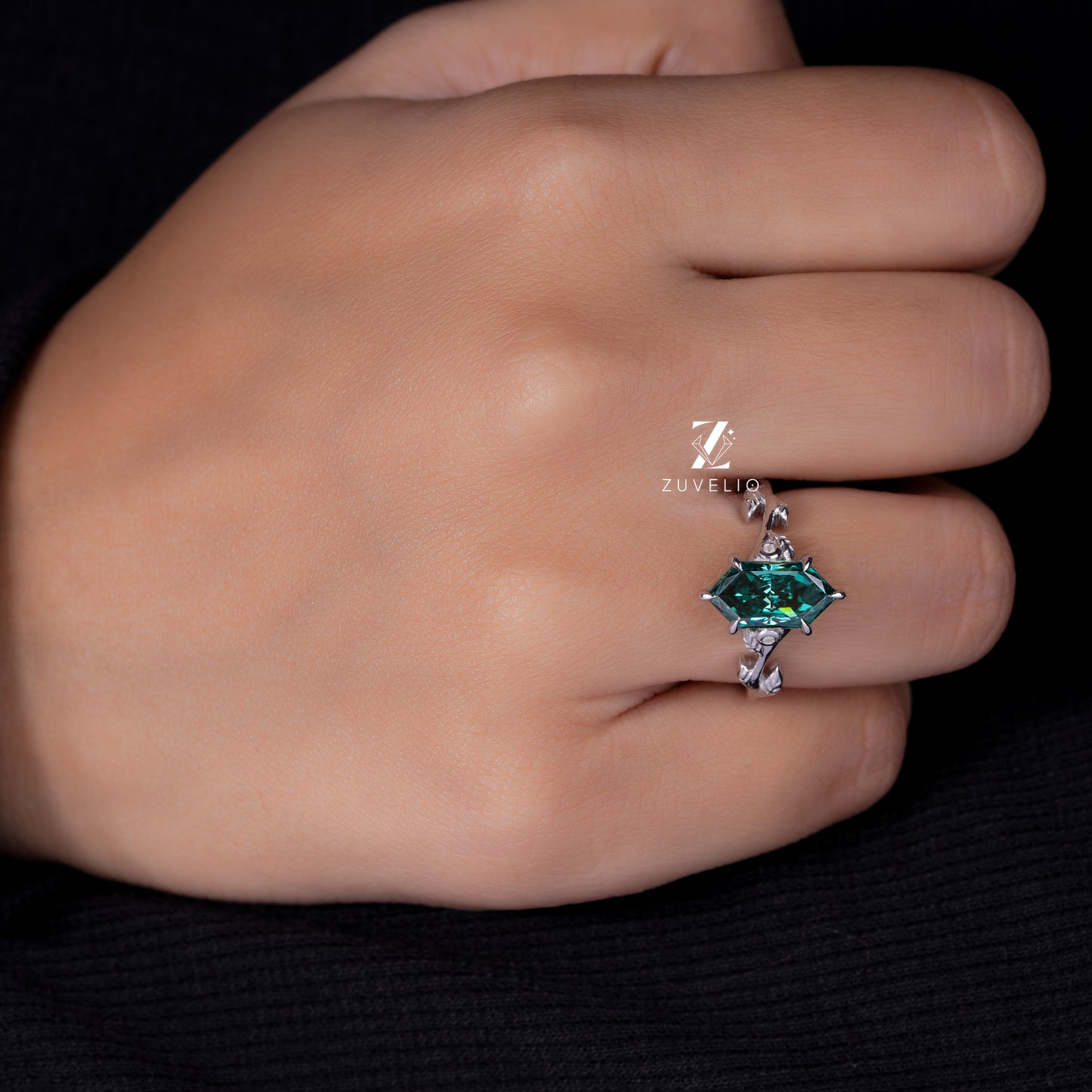 Nature Inspired Hexagon Ring