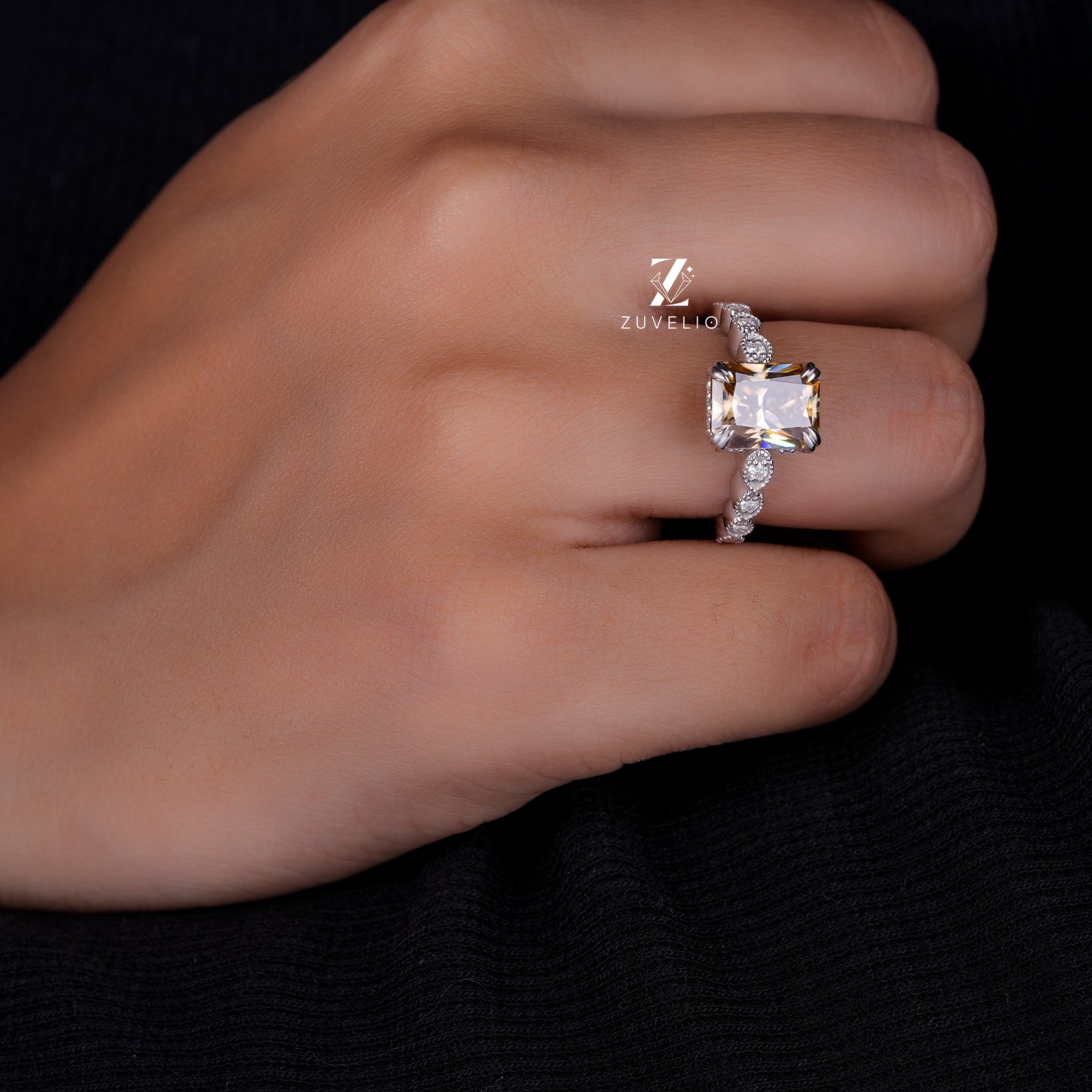 Radiant Champagne Bubble Ring