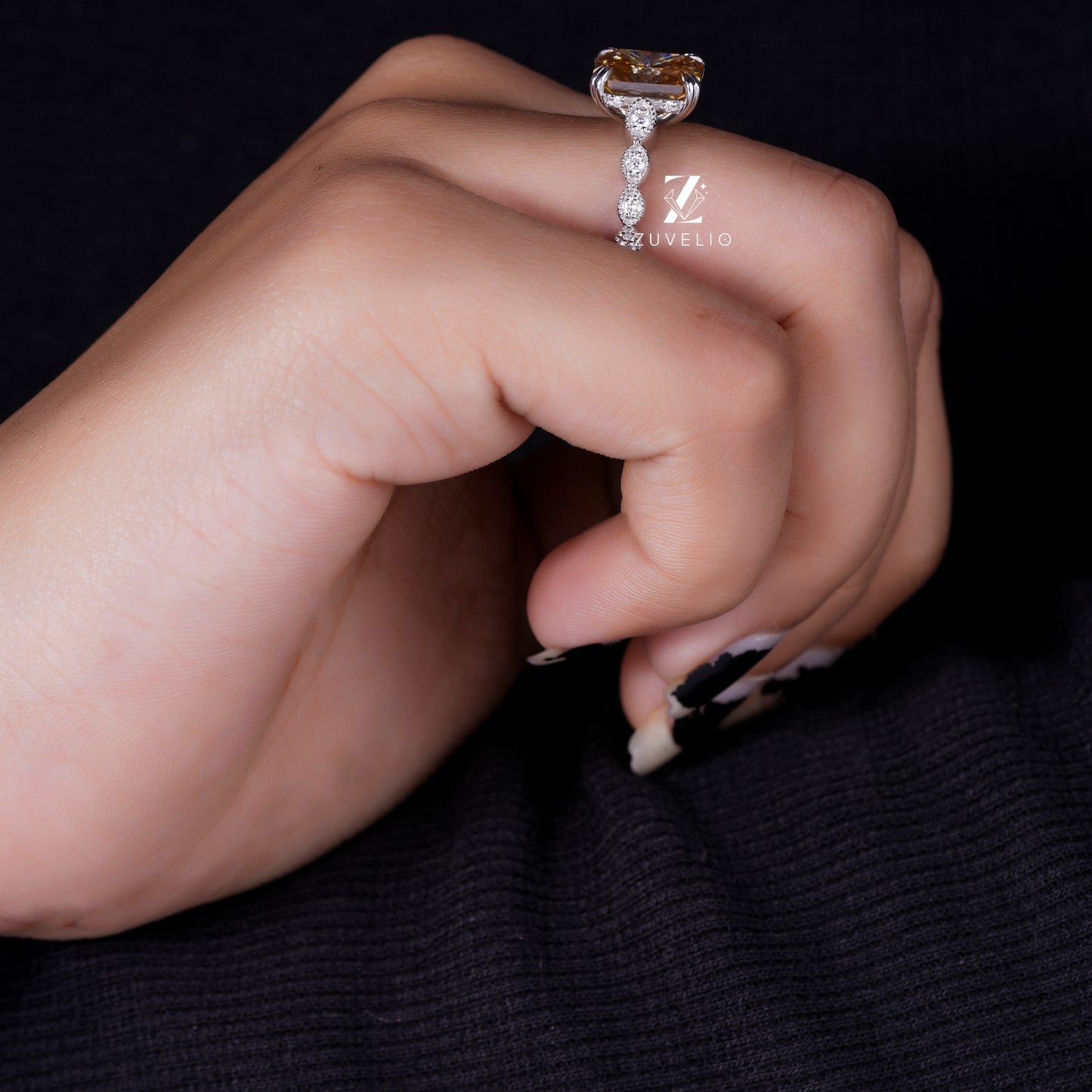 Radiant Champagne Bubble Ring