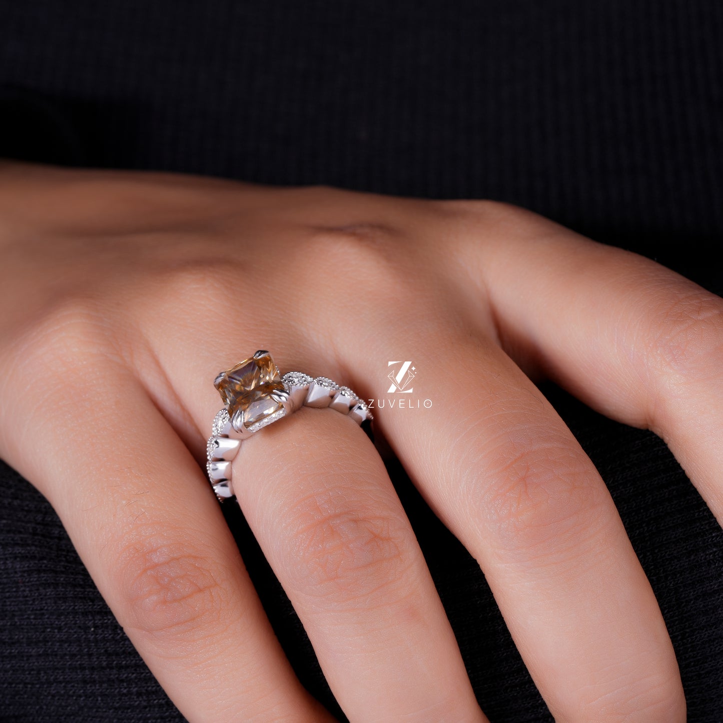 Radiant Champagne Bubble Ring