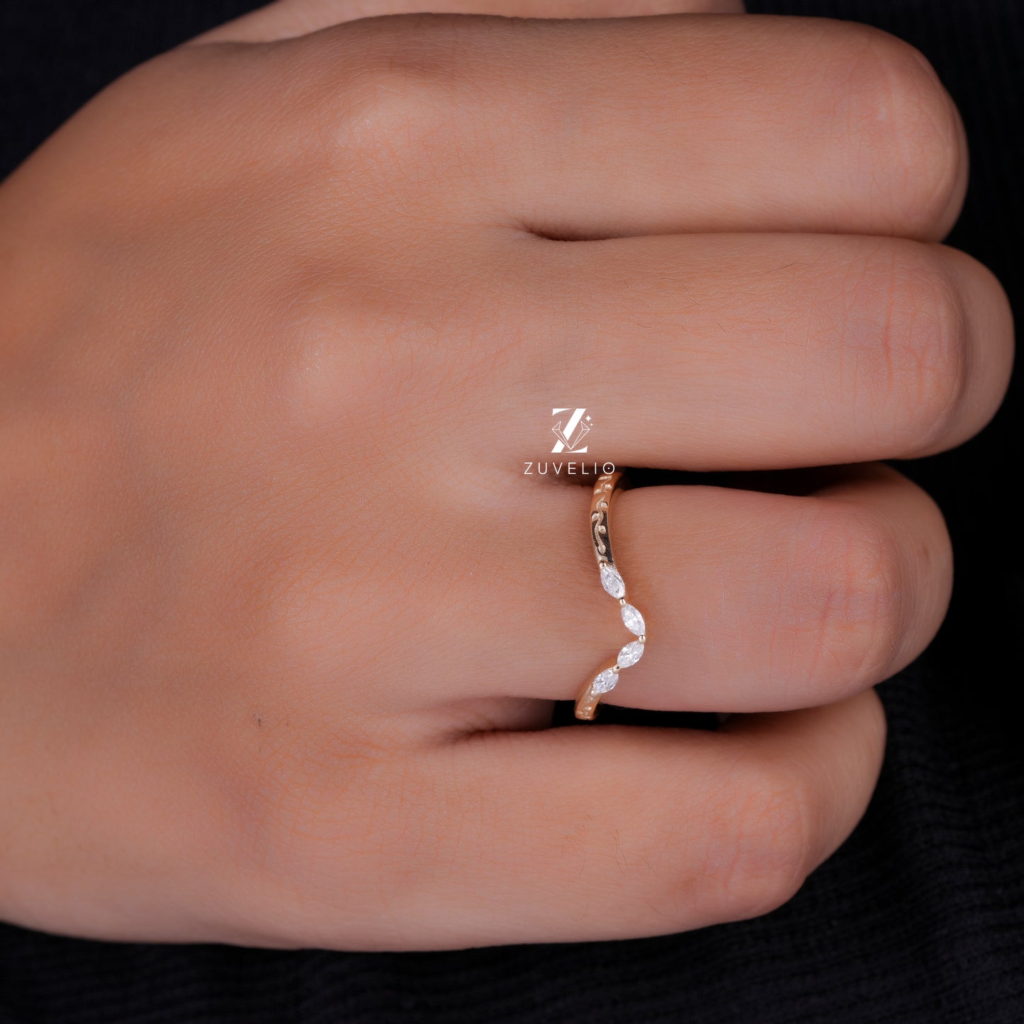 V Shape Marquise Band