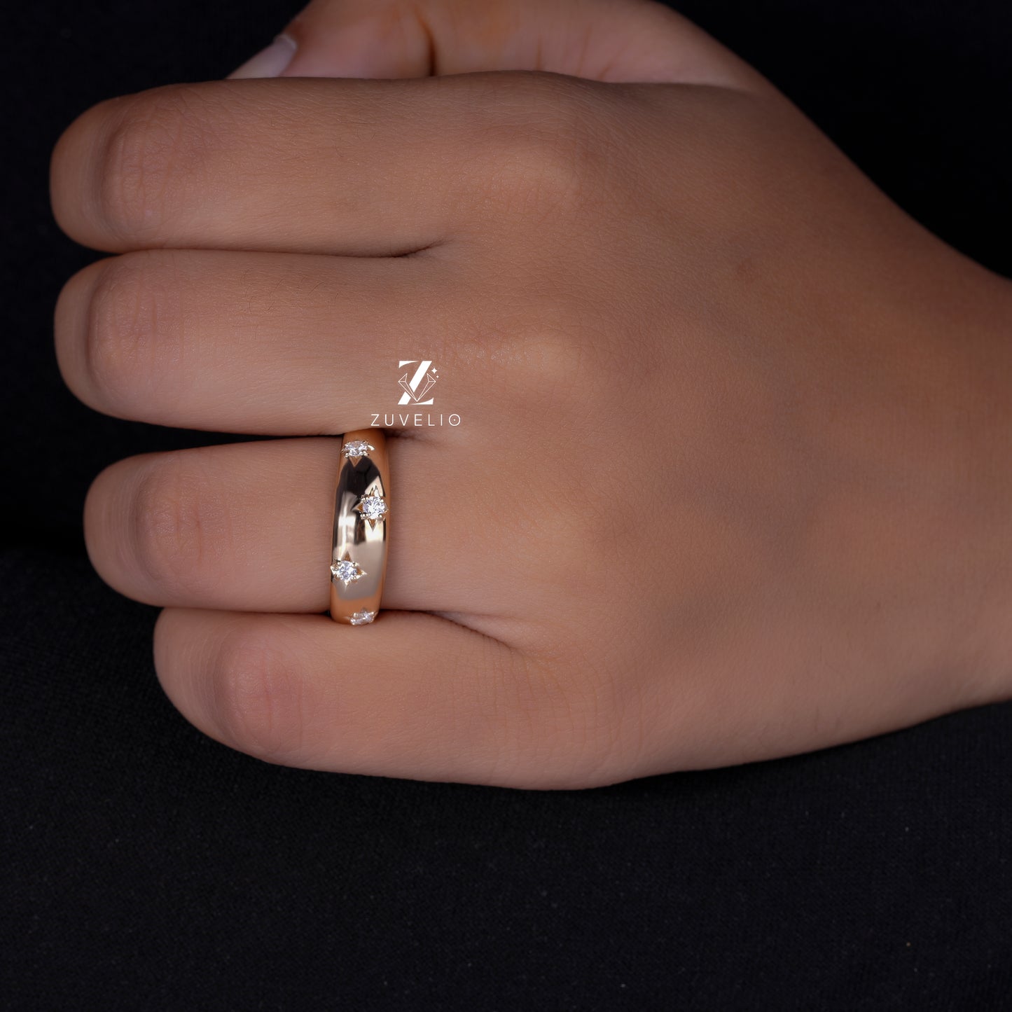 Unisex Celestial Diamond Band