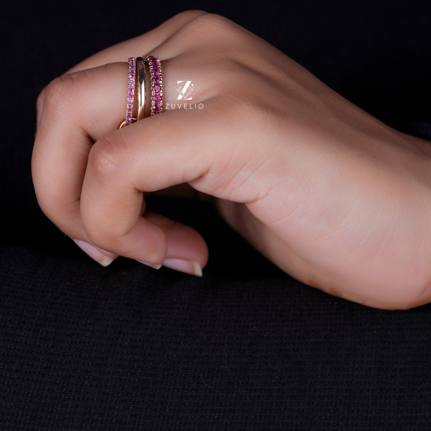 Interlocking Triplet Wedding Band