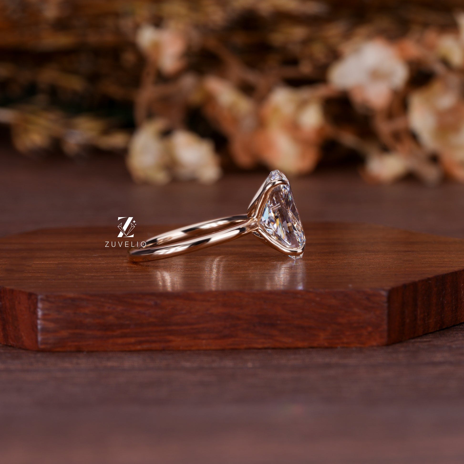 Rose Gold Lab Diamond Engagement Ring