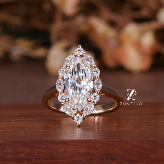 Halo Marquise Engagement Ring
