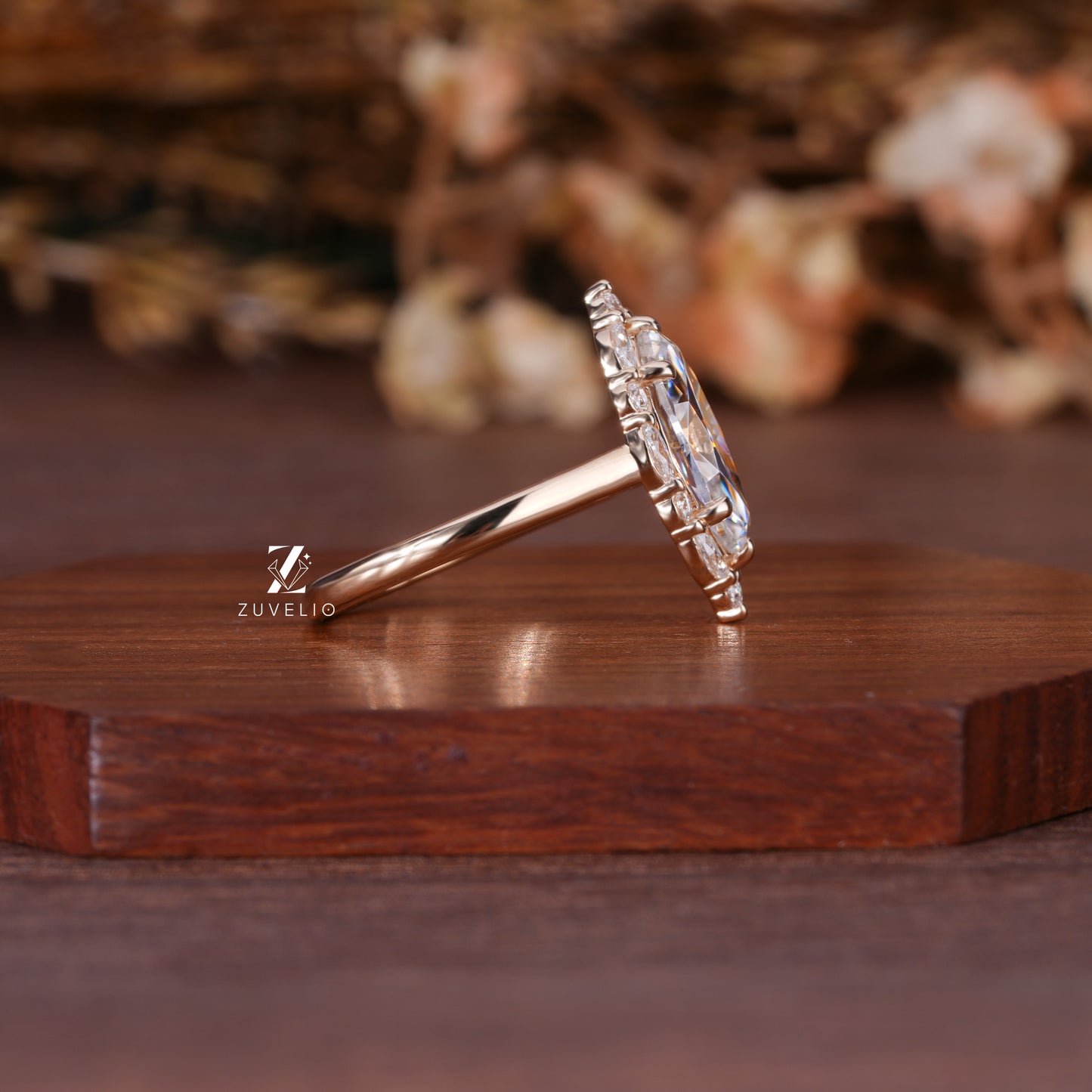 Halo Marquise Engagement Ring