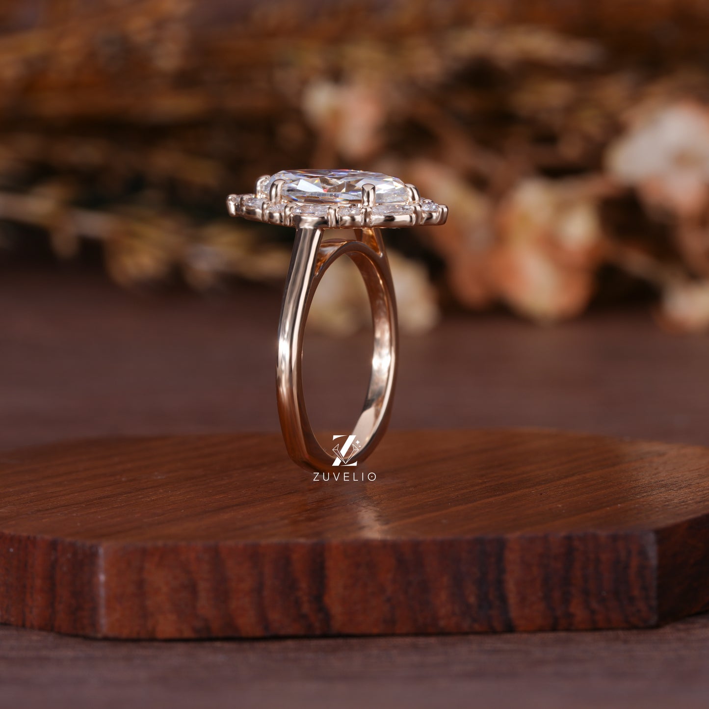 Halo Marquise Engagement Ring