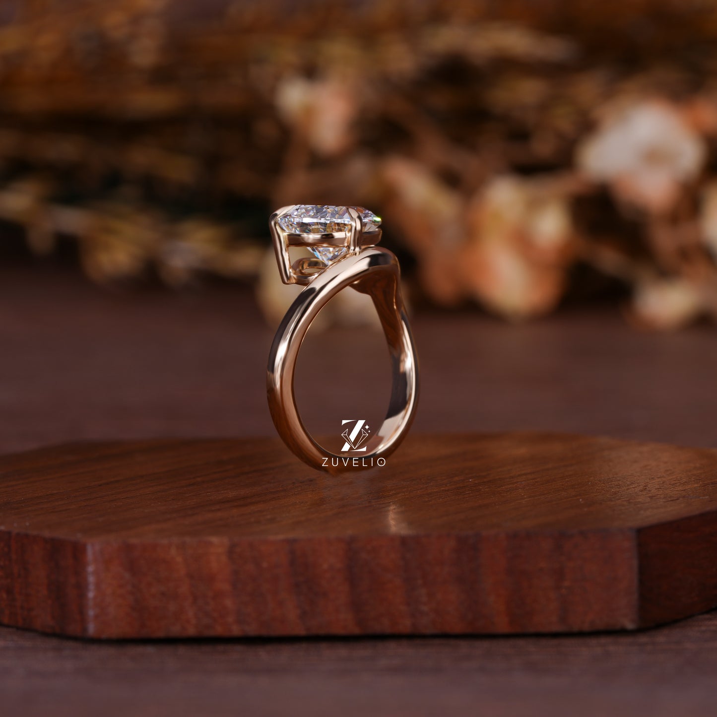 Diamond Engagement Ring in Rose Gold