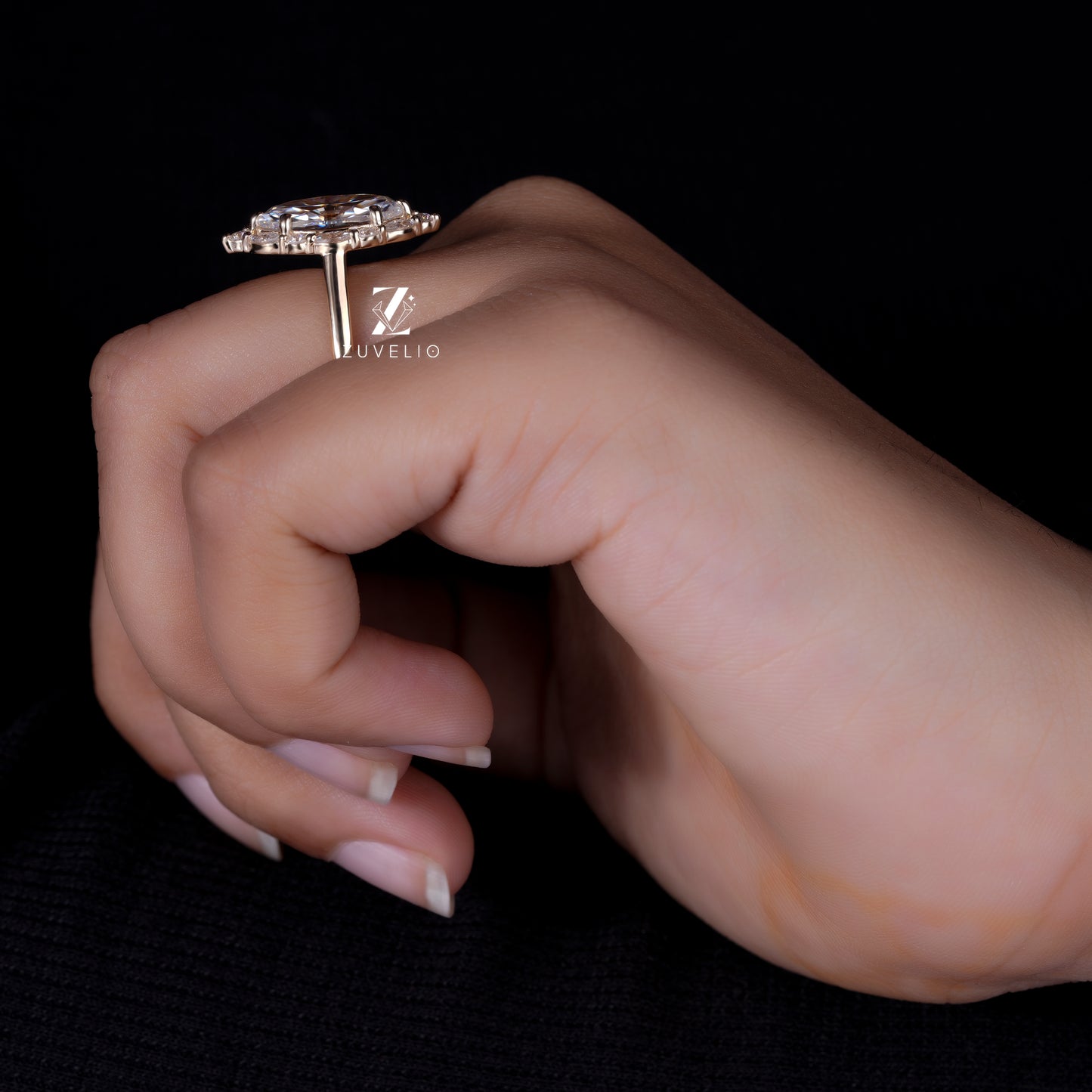 Halo Marquise Engagement Ring