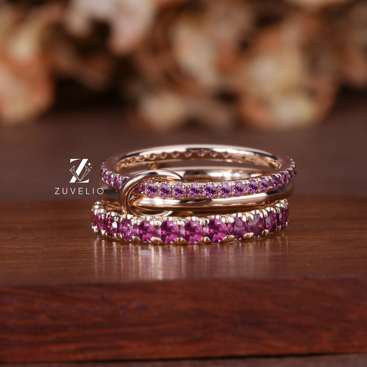 Interlocking Triplet Wedding Band