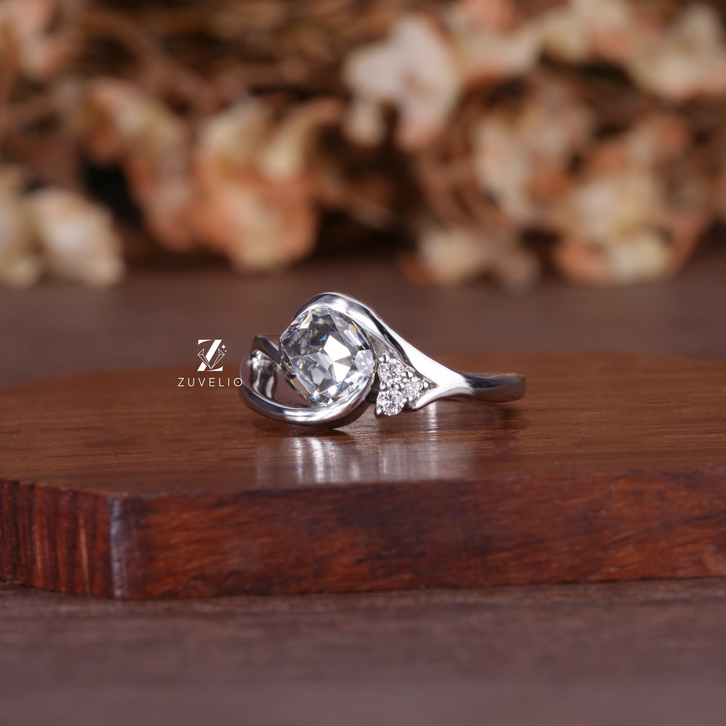 OMC  Cushion Moissanite Ring