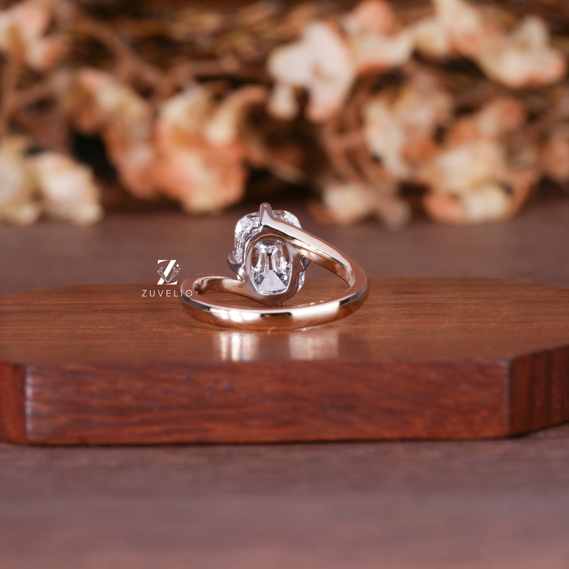 Bypass Diamond Engagement Ring