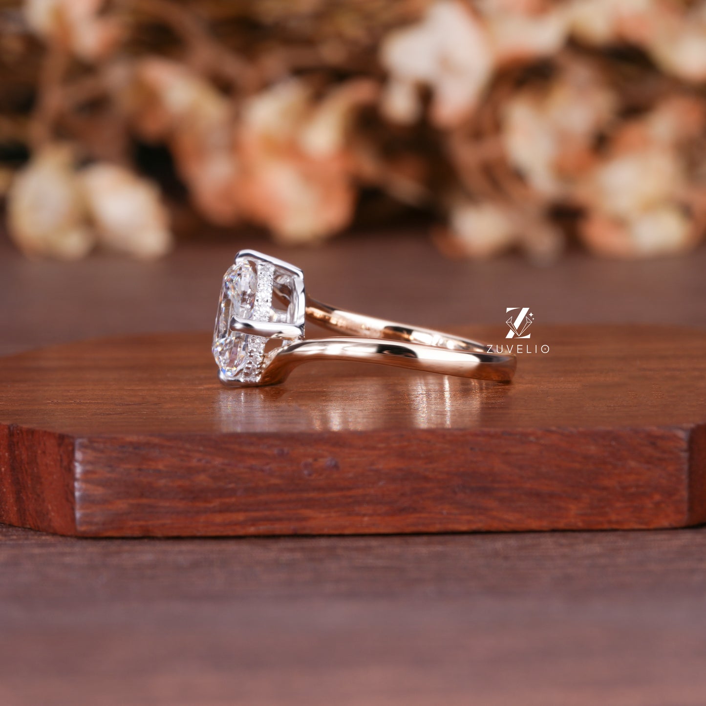Bypass Solitaire Engagement Ring