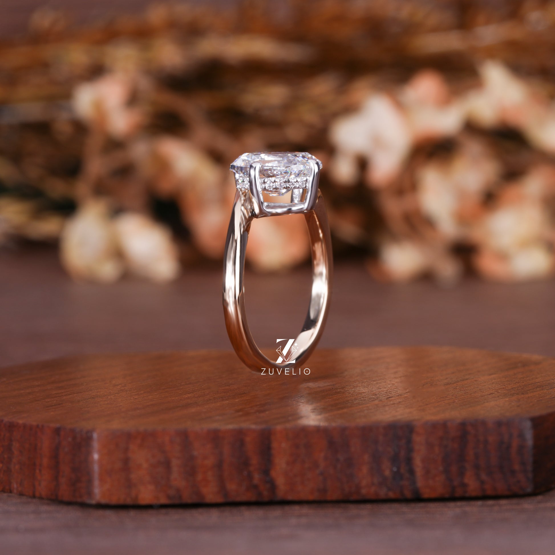 Cushion Cut Bypass Diamond Ring