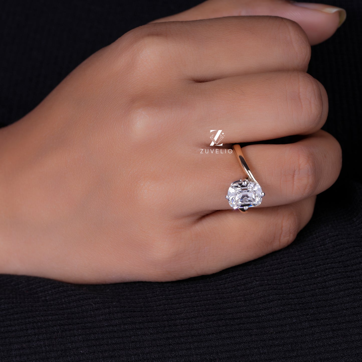 Cushion Cut Lab Diamond Engagement Ring
