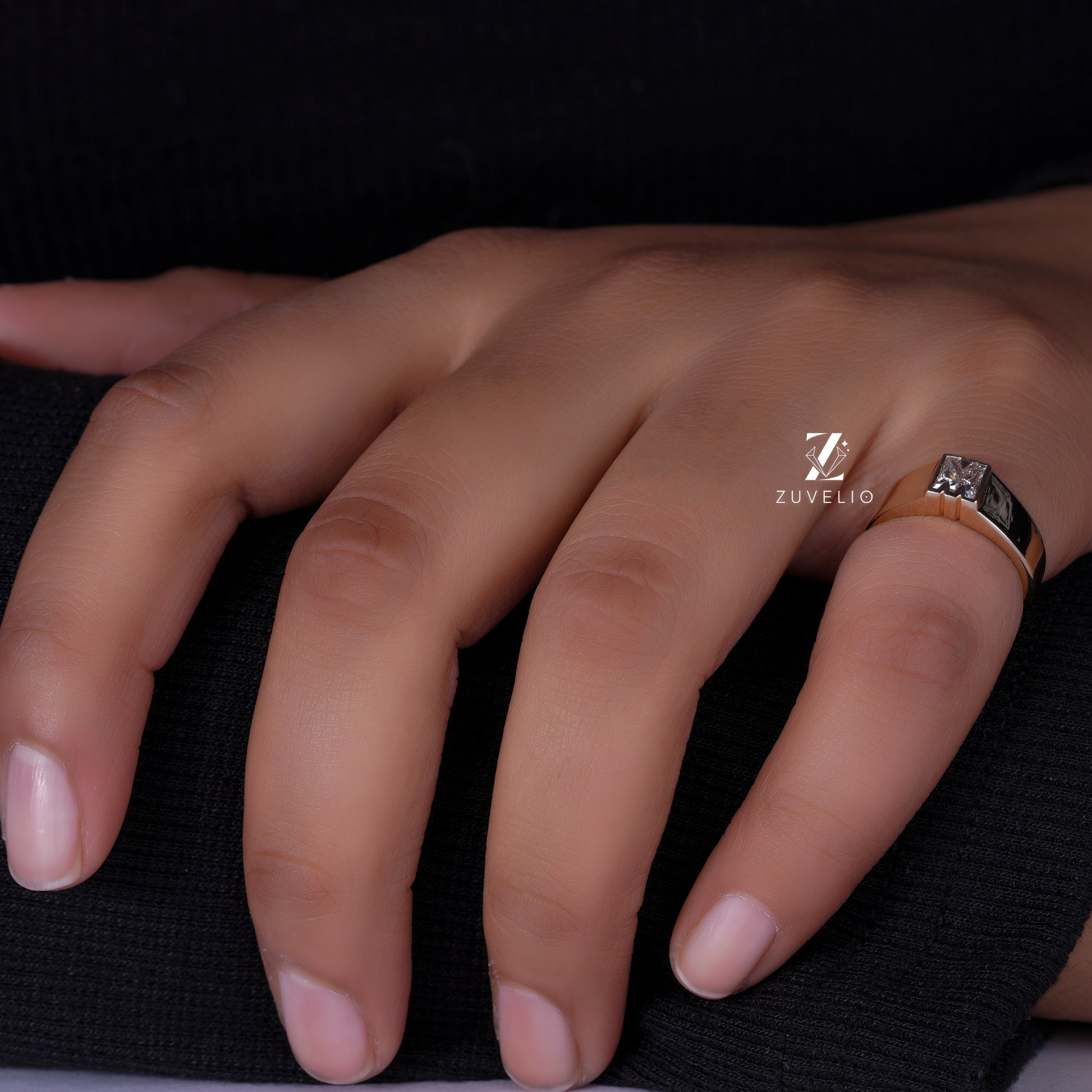 Modern Initial Engagement Ring
