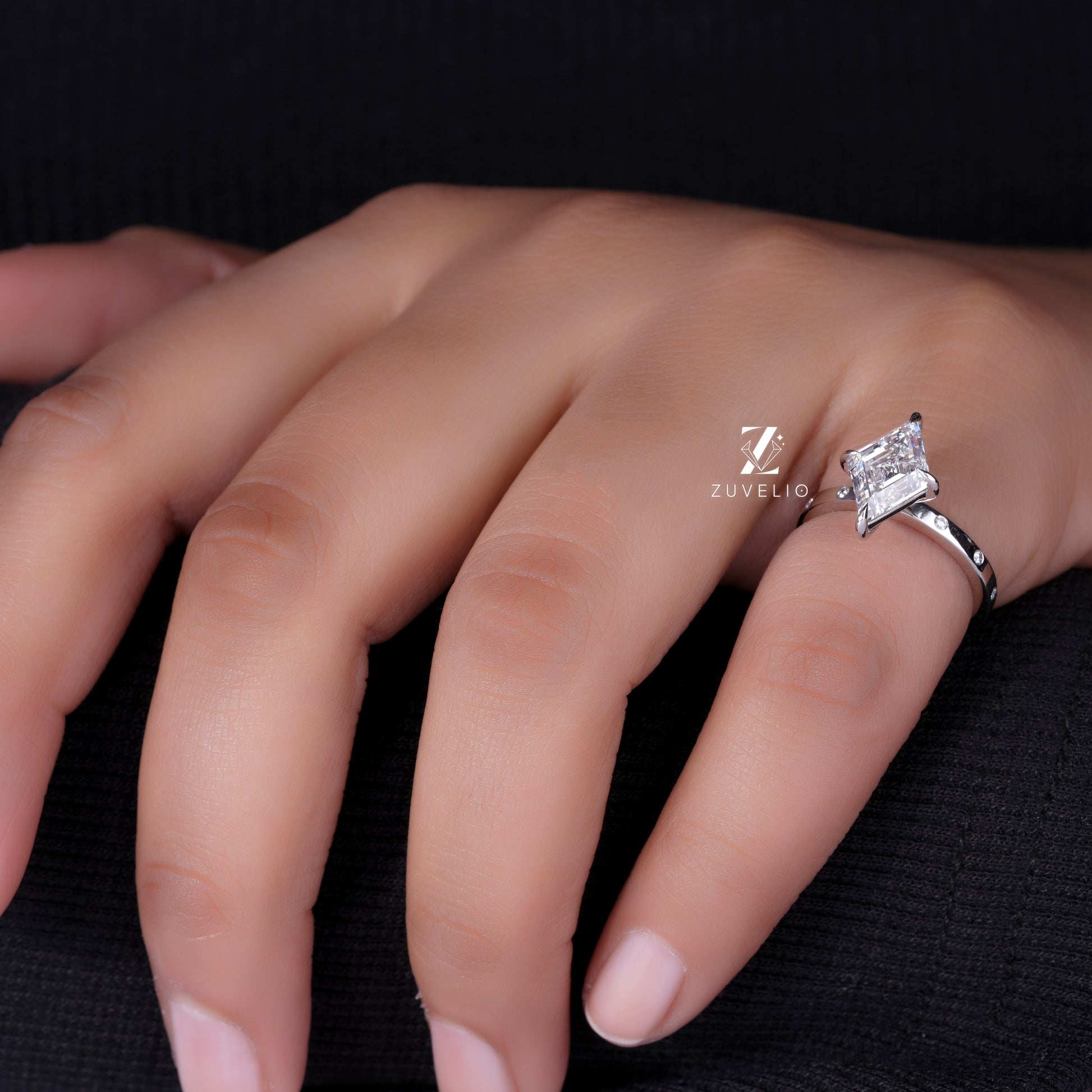 East West Engagement Ring