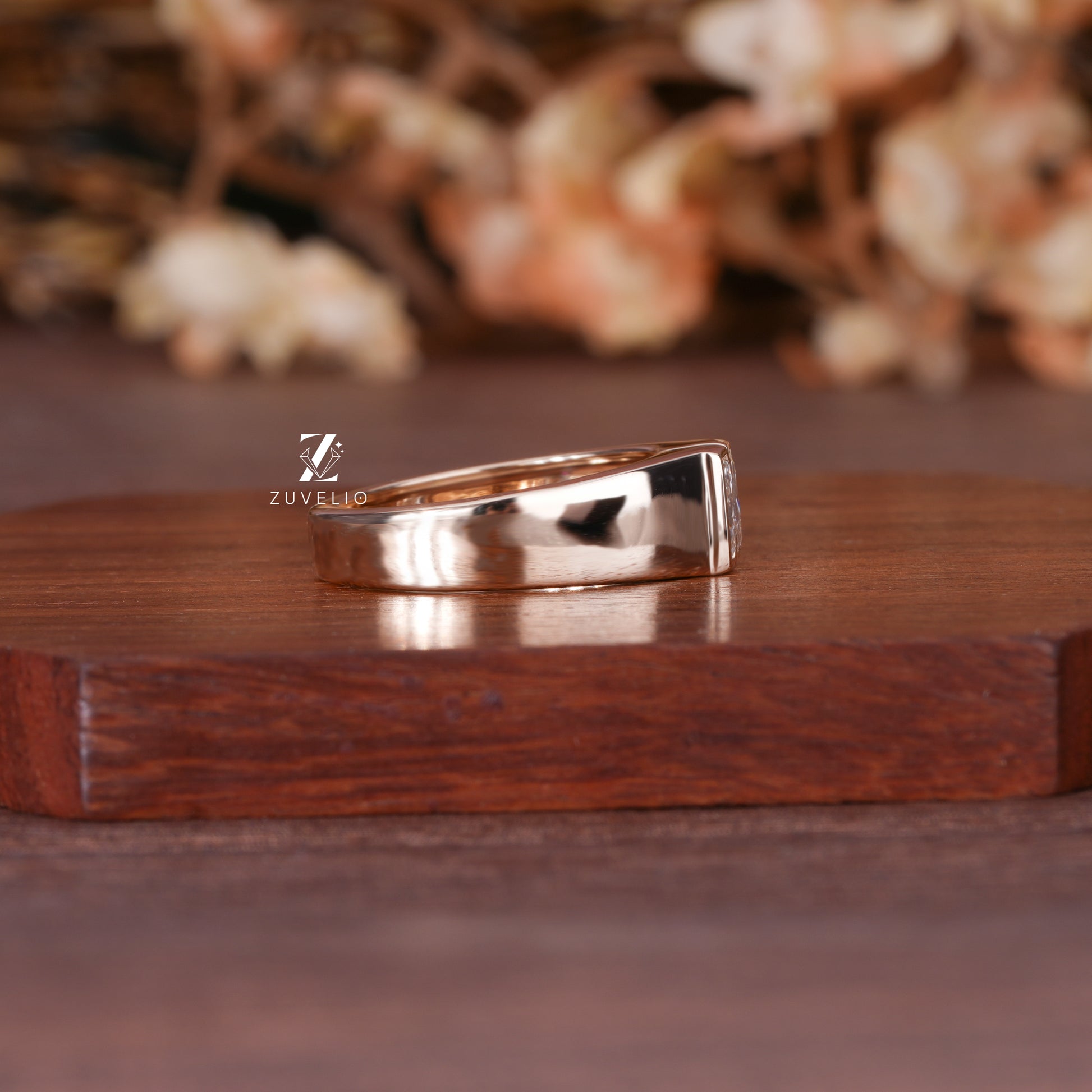 Rose Gold Alphabet Ring