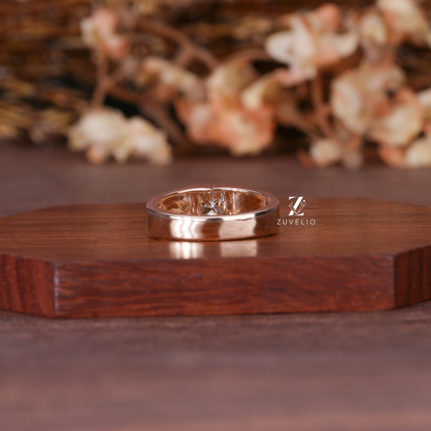 M Shape Cut Lab Grown Diamond Band