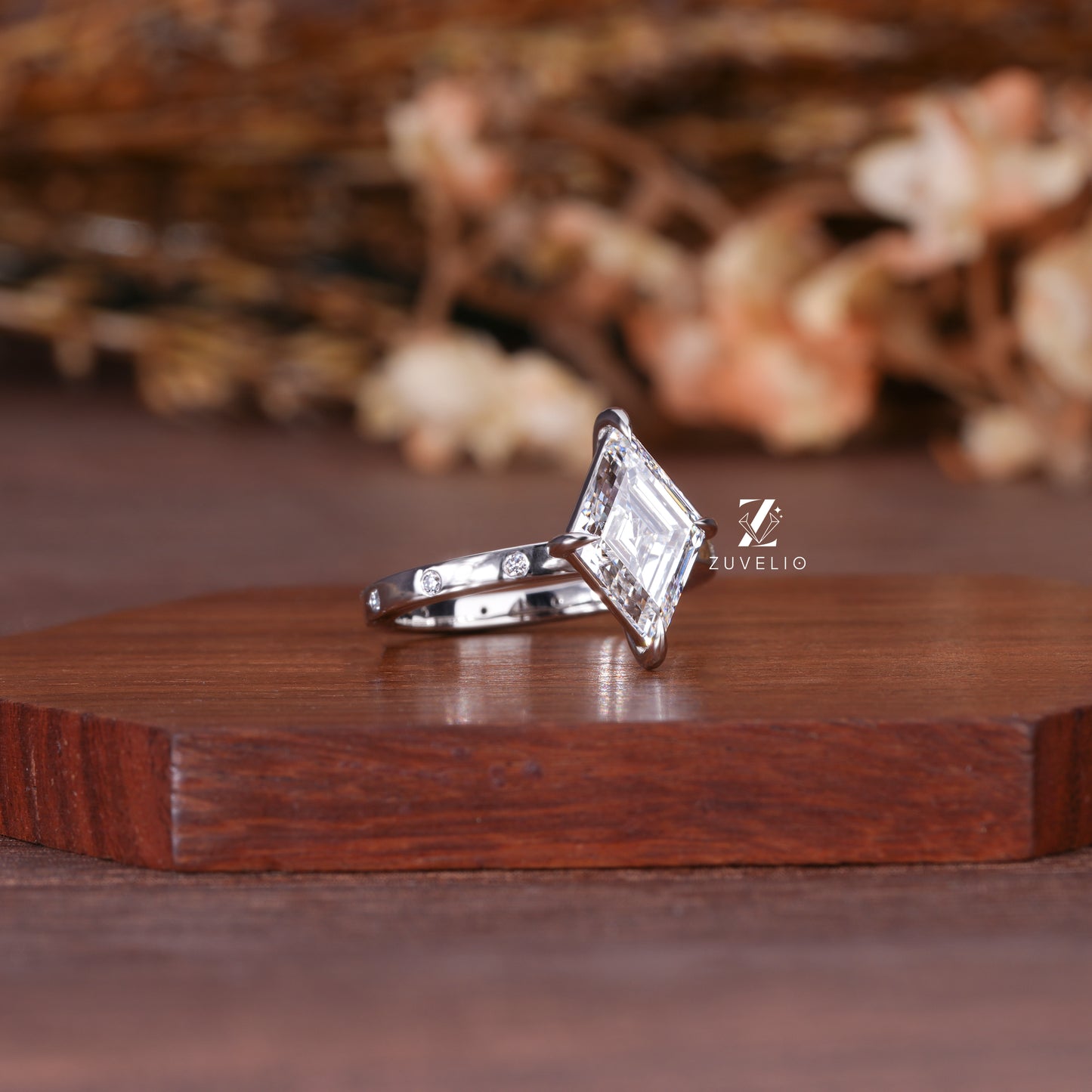 Designer Lozenge Cut Solitaire