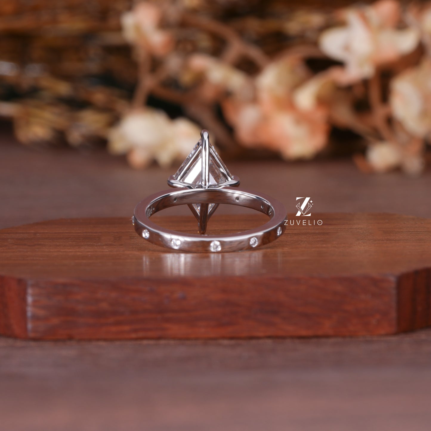 Designer Lozenge Cut Lab Diamond Ring