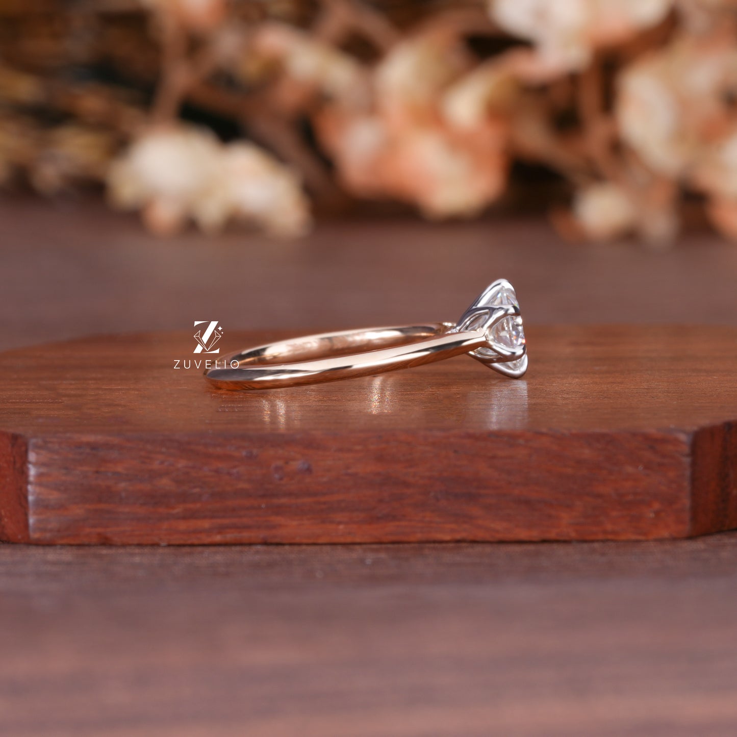 Round Moissanite Solitaire Ring