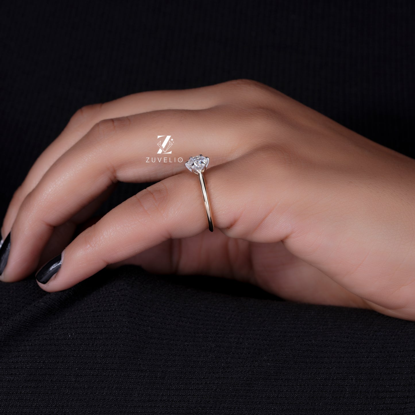 Round Moissanite Solitaire Ring